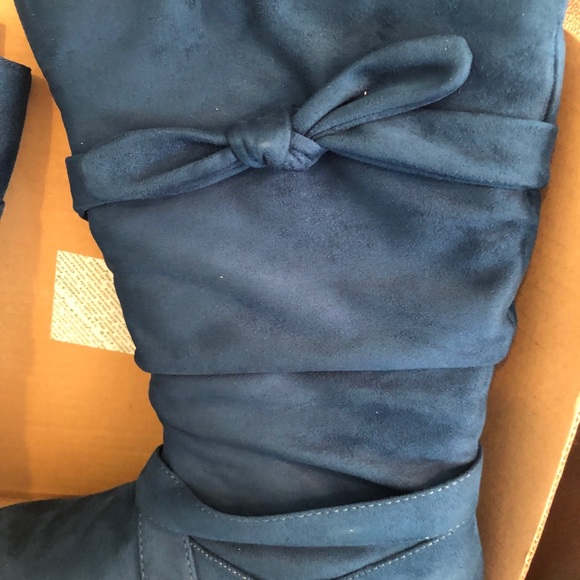 🆕 Size 8WW Comfortview mid calf boot teal suede - Picture 4 of 11